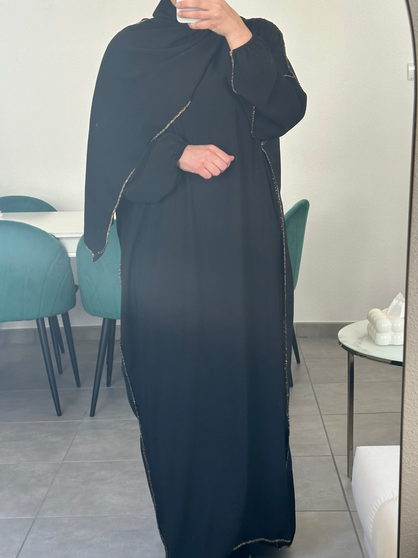 Abaya Nicia avec voile intégré